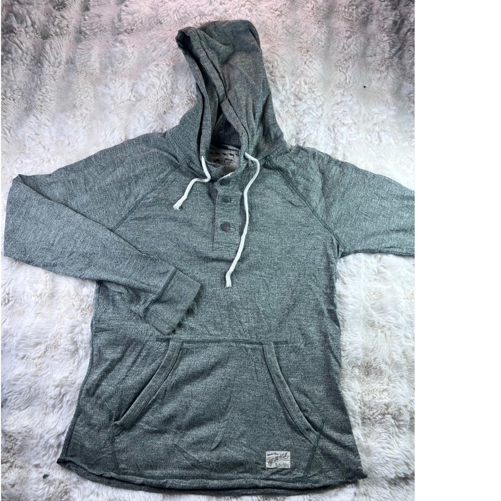 Vans Off The Wall Van Doren Collection Henley Hoodie Green Heather Small. A28
